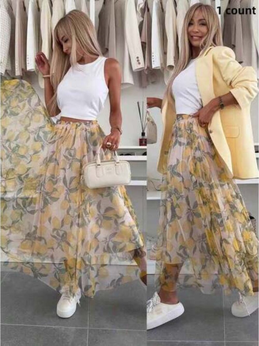 Elegant Women Casual Party Cute Unique Lemon Print Skirt/Skirt, Cool For Summer